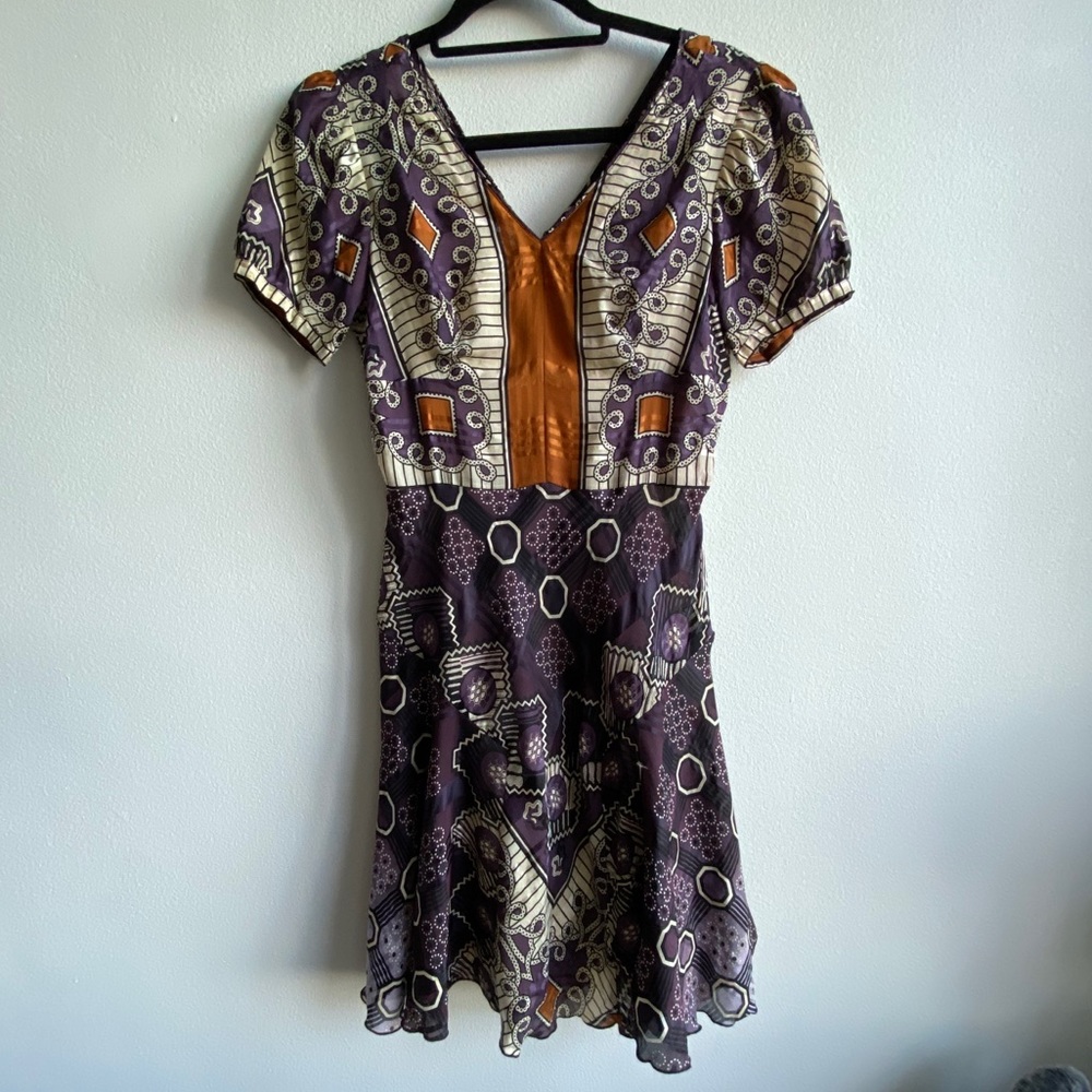 Anna Sui Printed Silk Dress